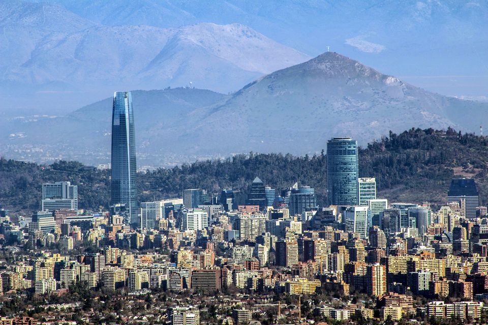 Torres del distrito financiero de Las Condes, en Santiago